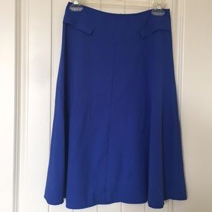 Royal Blue Mid-calf Skirt